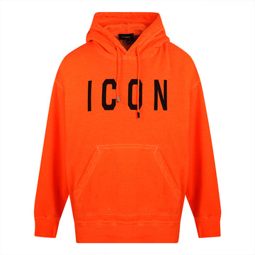 Dsquared2 Large Icon Print Orange Hoodie - Style Centre Wholesale