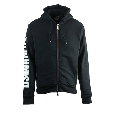 Dsquared2 New Dan Fit Arm Logo Black Hoodie - Nova Clothing