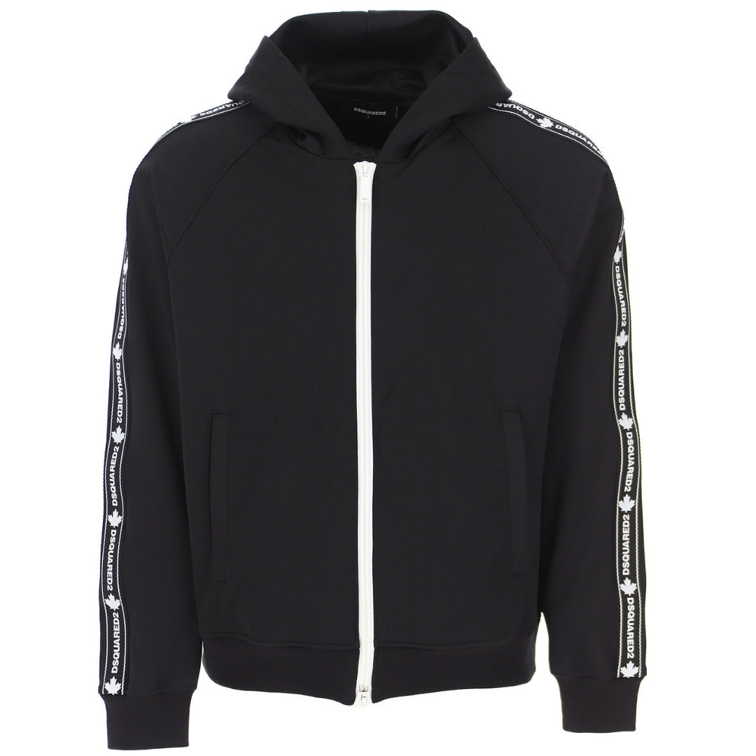 Dsquared2 Cool Fit Arm Logo Black Zip Hoodie - Nova Clothing