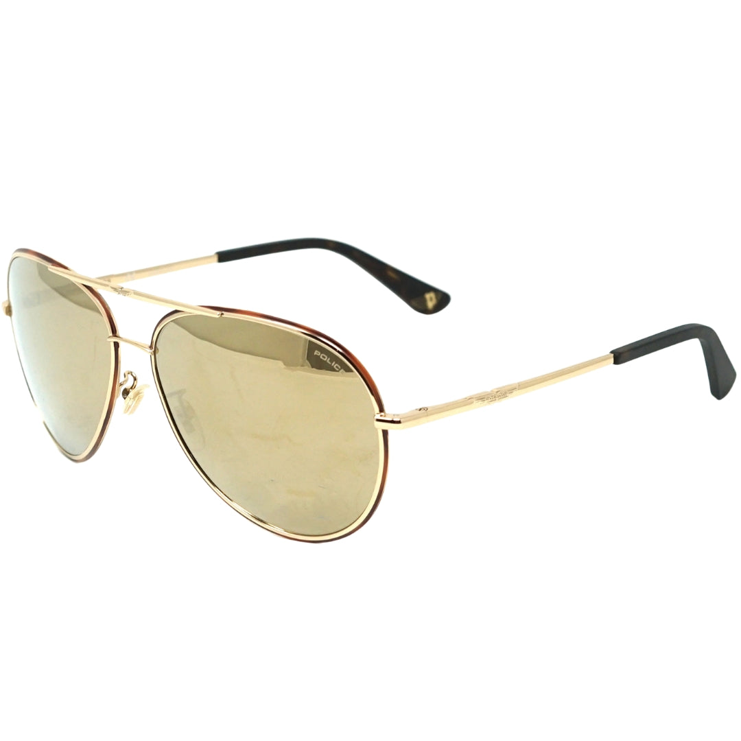 Police Mens Sunglasses Gold