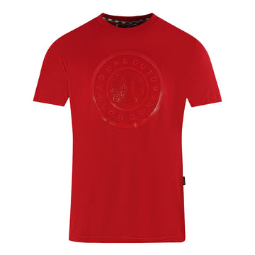 Aquascutum Mens T00723 52 T Shirt Red