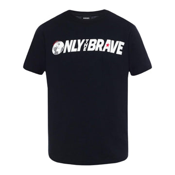 Diesel T-Just-SV Only The Brave Logo Black T-Shirt - Nova Clothing