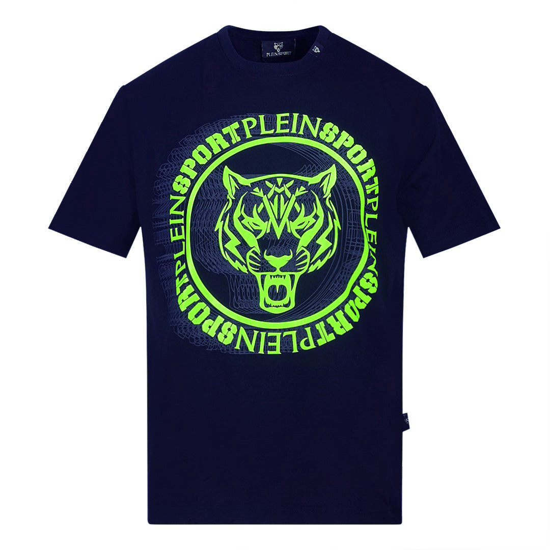 Plein Sport Scribble Layer Logo Navy Blue T-Shirt S