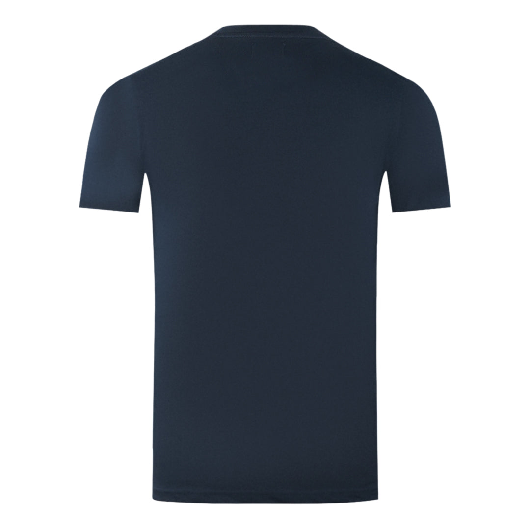 Aquascutum Mens Ts006 11 T Shirt Navy Blue