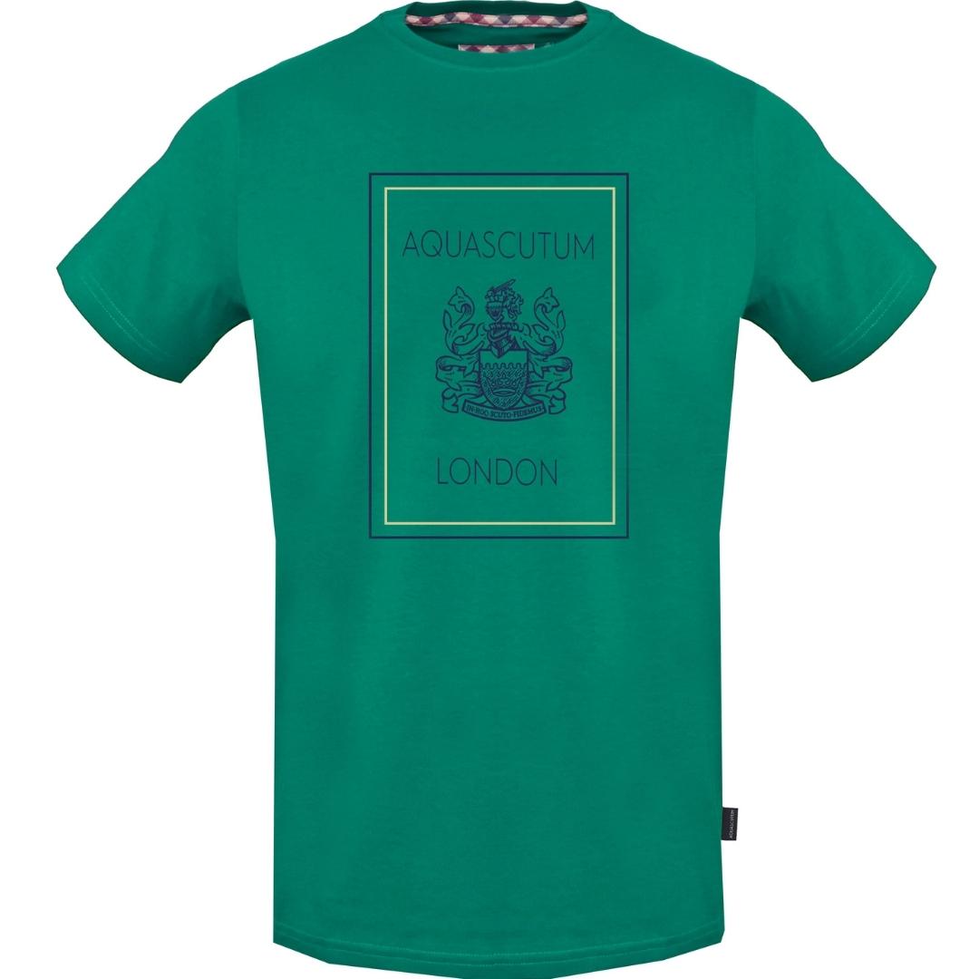 Aquascutum Mens Tsia112 32 T Shirt Green